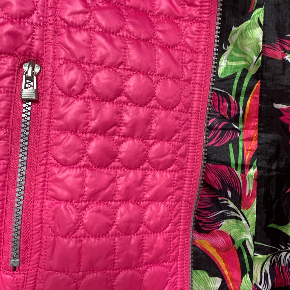 UBU Hot Pink Quilted Floral Jacket Size S 40” - Picture 5 of 10